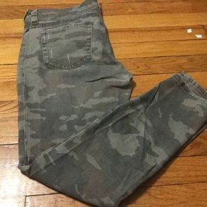 Seven7 army print skinny jeans